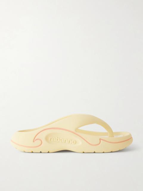 rabanne 3d Logo-embossed Thong Sandals