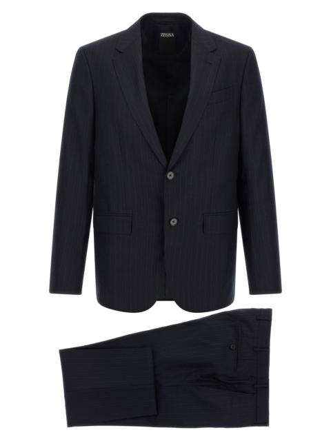 ZEGNA Pinstriped Flannel Dress