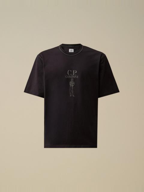 C.P. Company Mercerized Jersey 30/2 Twisted Short Sleeve Logo T-Shirt