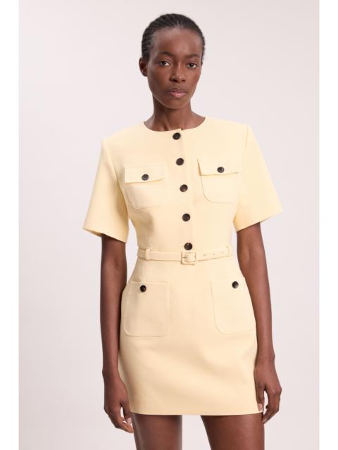 KAREN MILLEN Compact Stretch Button Detail Mini Dress