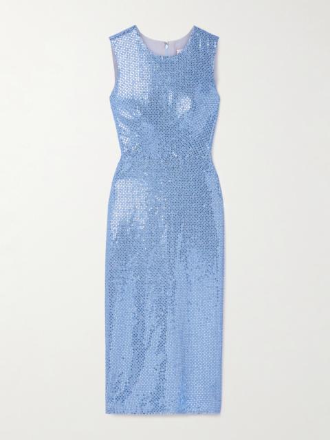 CAROLINA HERRERA Embellished Crepe Midi Dress