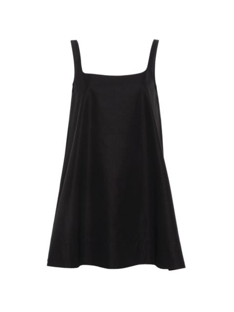 scoop-back mini dress