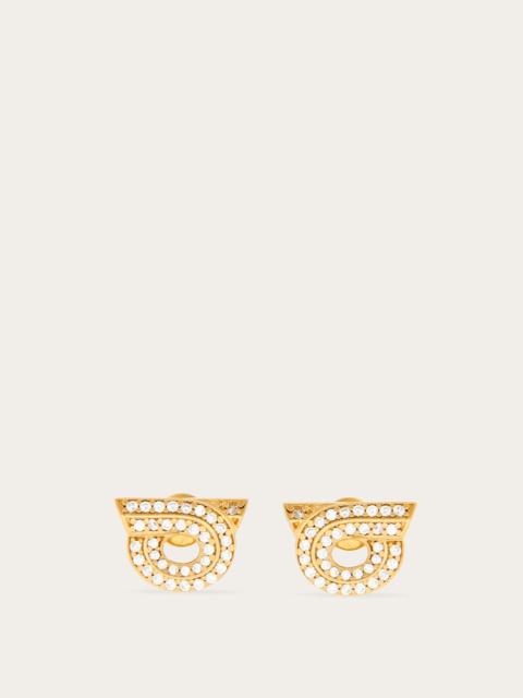 FERRAGAMO Gancini earrings with rhinestones - size 14