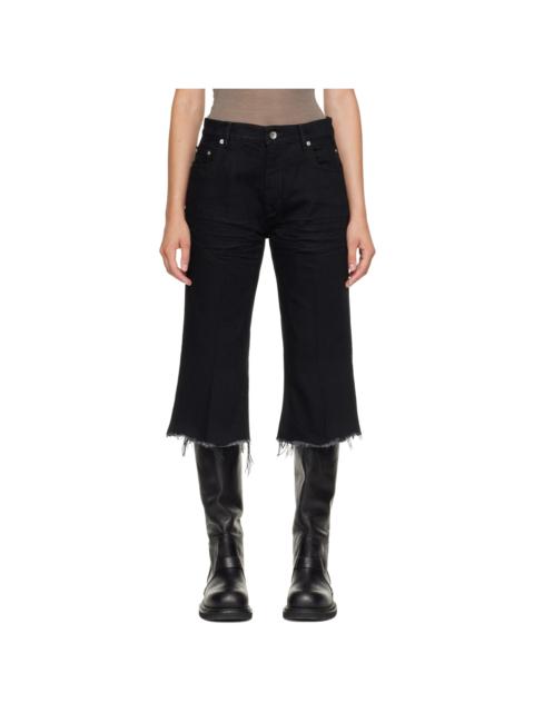 Rick Owens Black Tower Bolan Cutoff Shorts