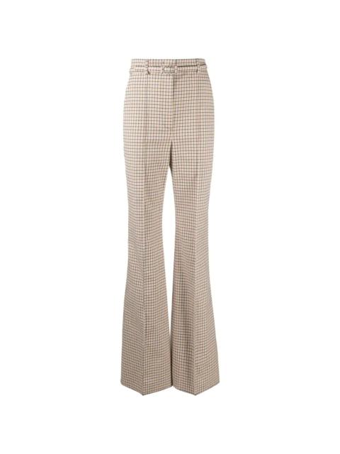 Sportmax check-print flared trousers