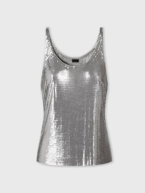 Paco Rabanne MINI TANK TOP IN SILVER MESH