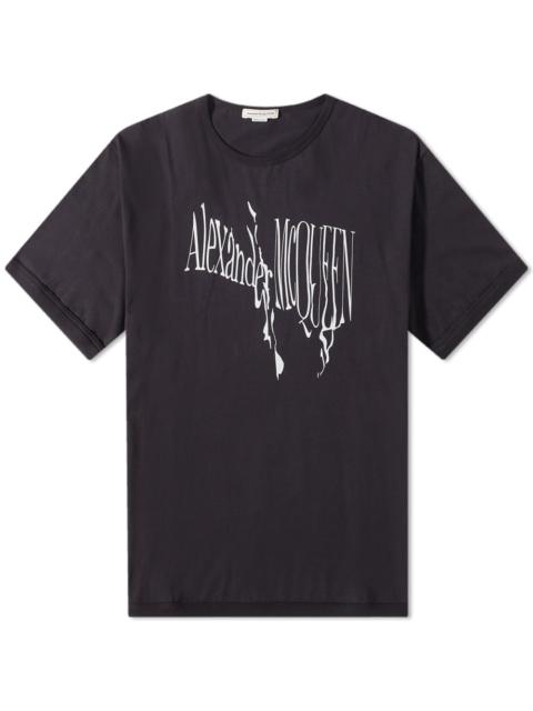 Alexander McQueen Alexander McQueen Warped Logo Tee