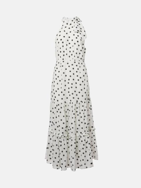 RIXO Polka-dot cotton maxi dress