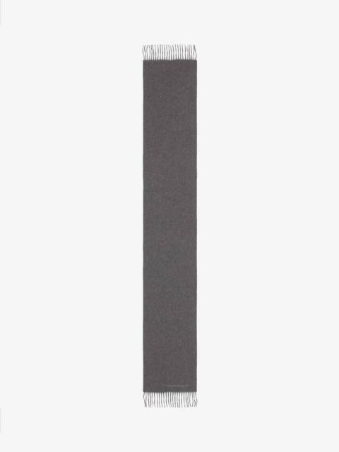 Alexander McQueen Alexander Mcqueen Cashmere Scarf in Medium Gray