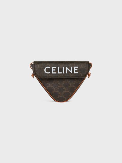 CELINE triangle bag in Triomphe Canvas with Celine print