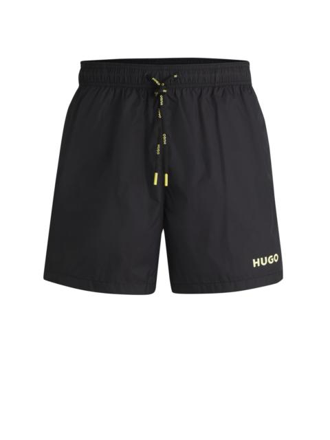 HUGO FULLY LINED SWIM SHORTS WITH LOGO PRINT