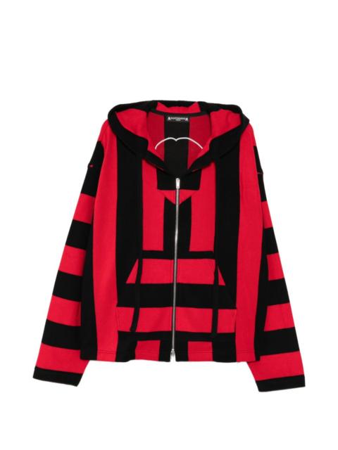 MASTERMIND WORLD striped drawstring hoodie