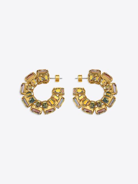 AREA SMALL CRYSTAL HOOPS
