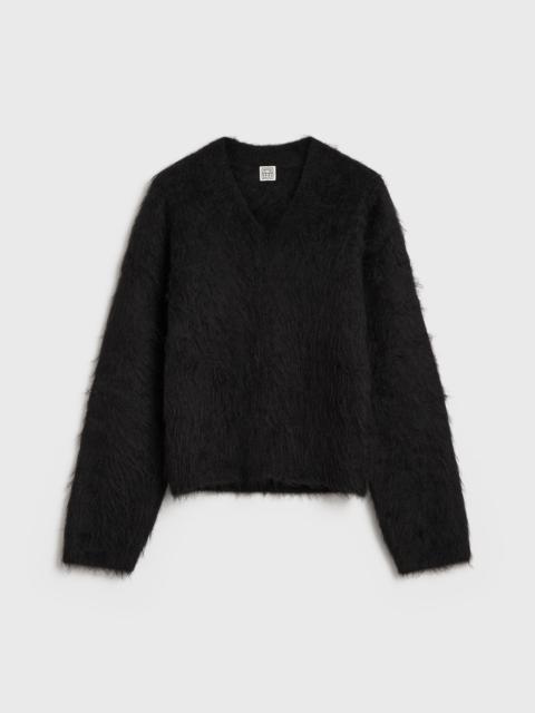 Petite alpaca-blend knit black
