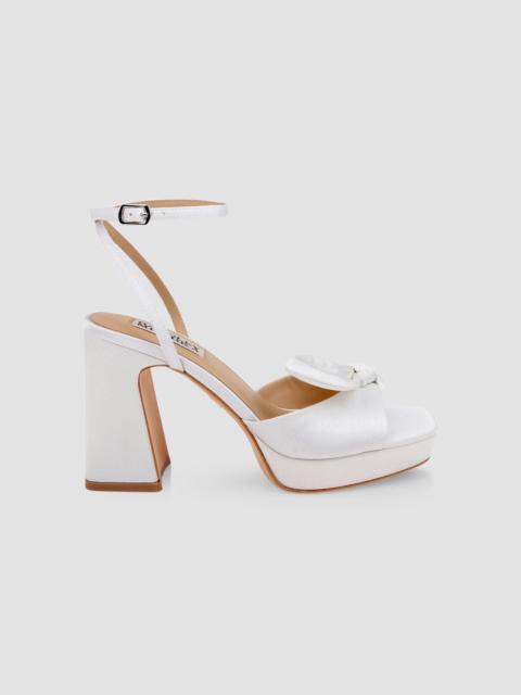 BADGLEY MISCHKA Women's Yuki 90MM Crepe Platform Sandals - White Crepe