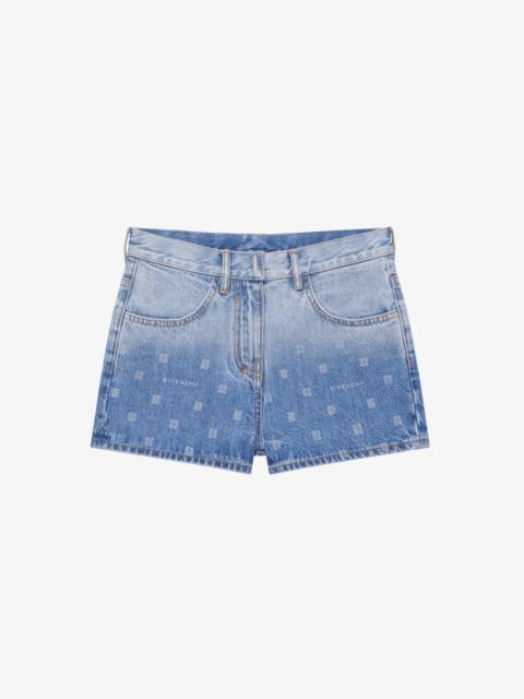 Givenchy MINI SHORTS IN GIVENCHY 4G DENIM