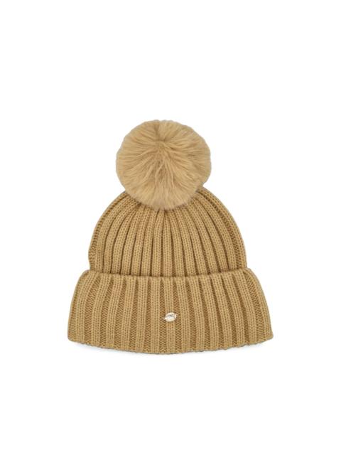 GOLDBERGH UNA pompom ribbed-knit beanie hat