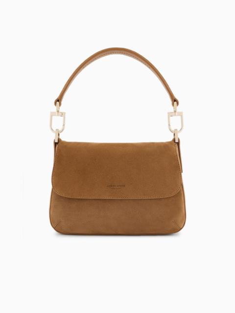 GIORGIO ARMANI Small la Prima Soft suede handbag
