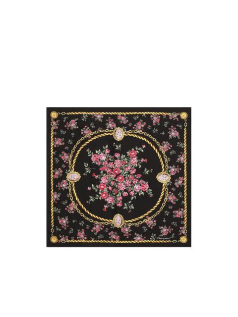 Dolce & Gabbana chain floral scarf