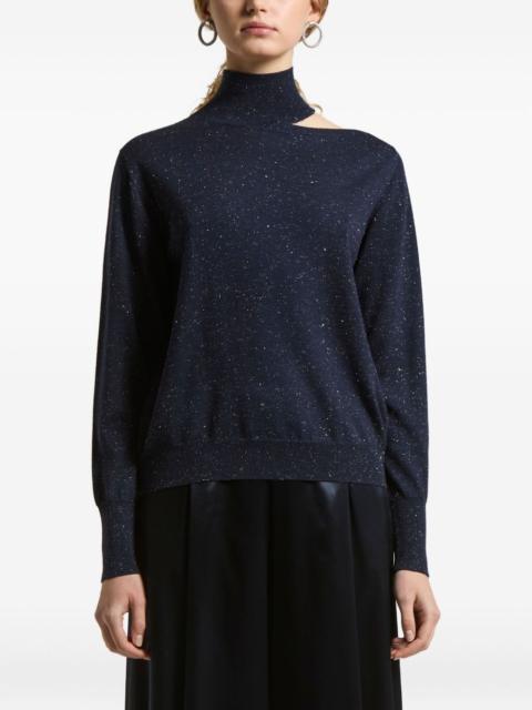 PESERICO high-neck cut-out sweater