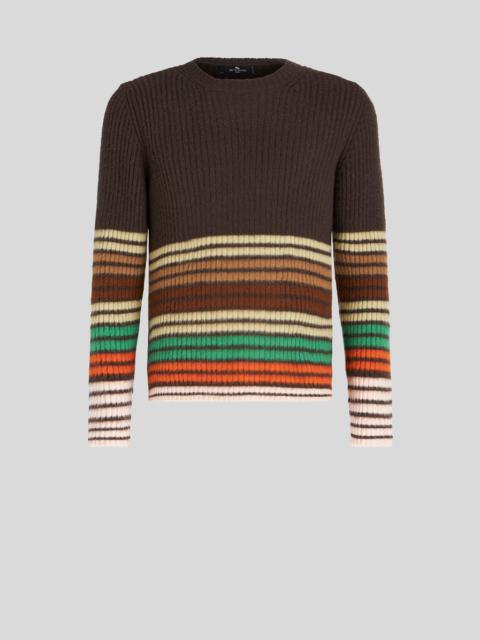 ROUND NECK JUMPER WITH STRIPES