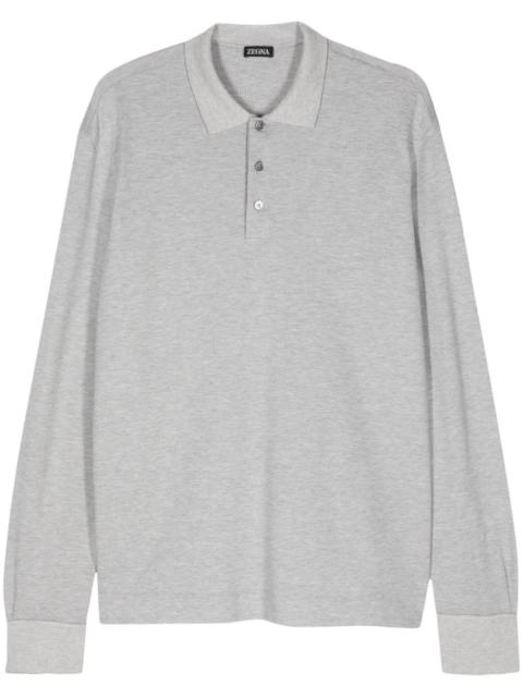 ZEGNA fine-knit polo shirt