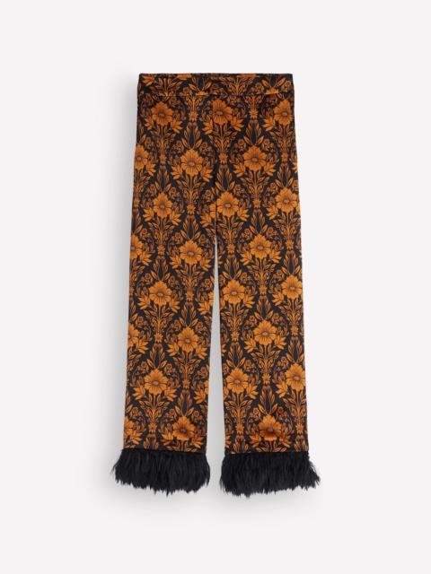 BODEN Feather Trim Pants-Flourishing Sprig