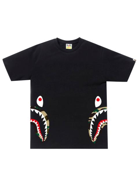 BAPE 1st Camo Side Shark Tee 'Black/Yellow'