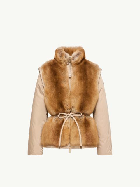 Moncler Blaireau 2-in-1 Shearling Down Jacket