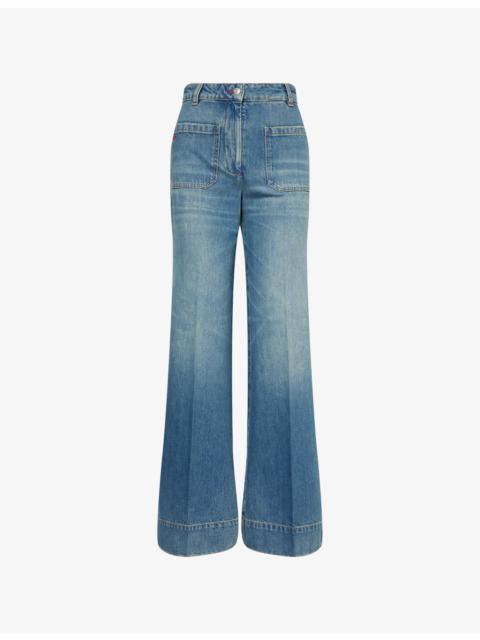 Victoria Beckham Alina Flared-Leg Denim Jeans