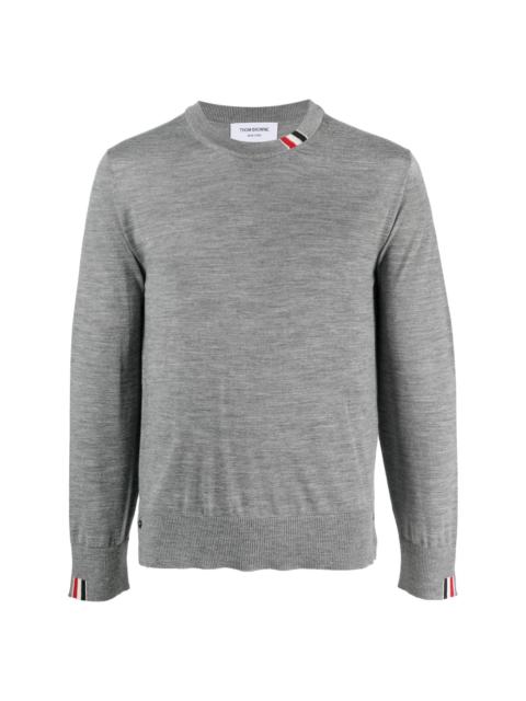Thom Browne logo-patch wool sweatshirt