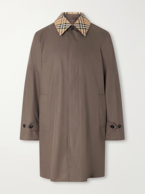 Burberry Tottenham Checked Cotton-Gabardine Trench Coat