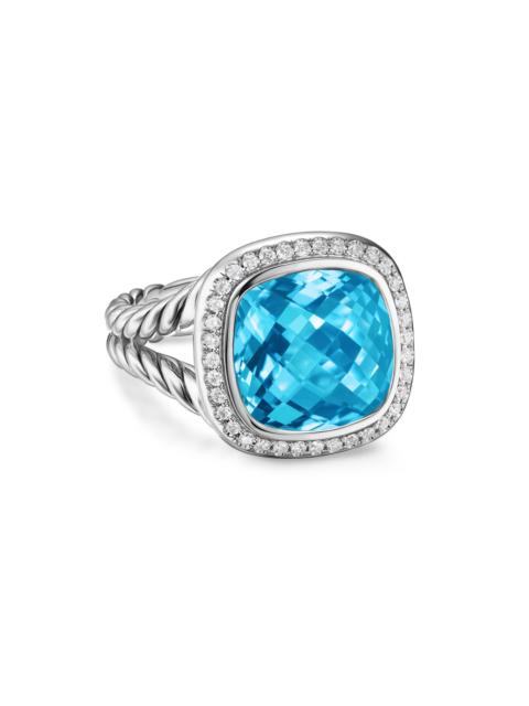 DAVID YURMAN Women's Albion Ring in Sterling Silver - Blue Topaz