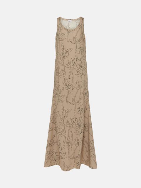 Brunello Cucinelli Floral cotton maxi dress