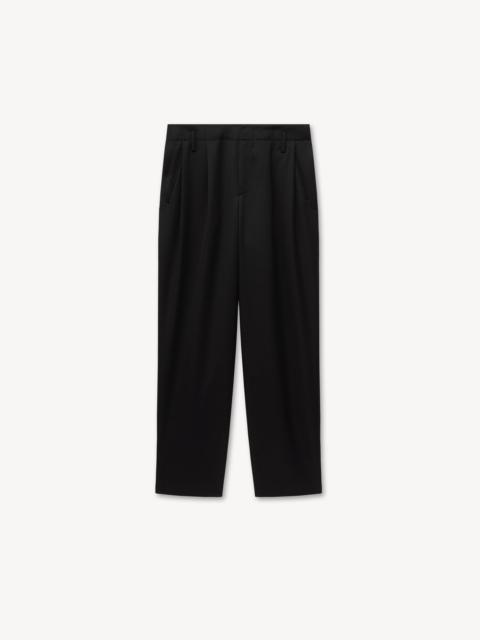KENZO Tailored pleated loose pants in wool and silk