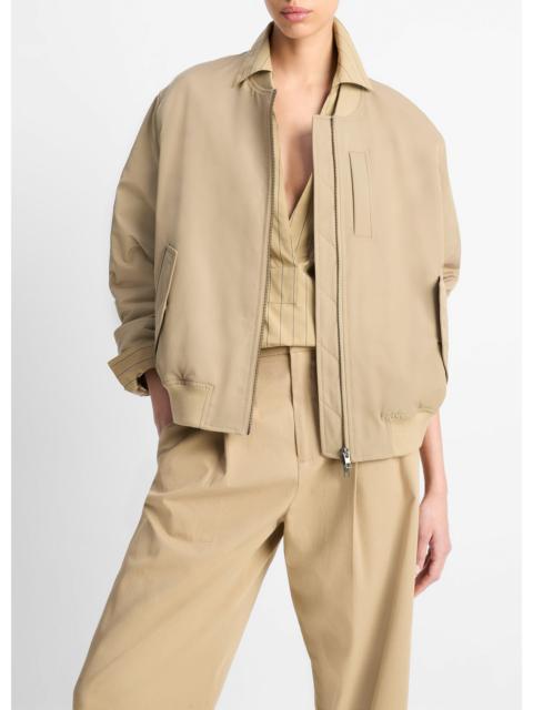 Vince Relaxed Tech-Fabric Bomber Jacket