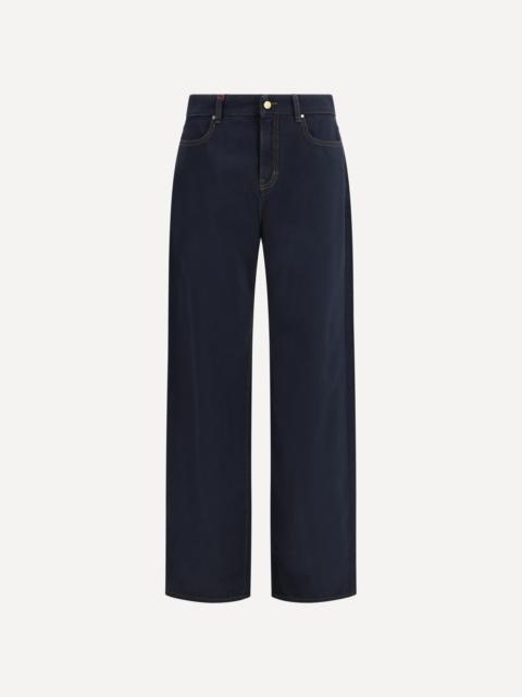 Max Mara Studio Baggy Pants in pure cotton satin