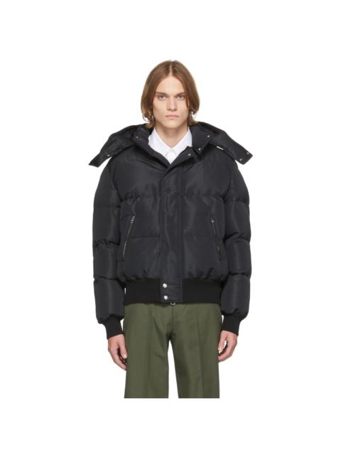 Alexander McQueen Black Faille Puffer Jacket