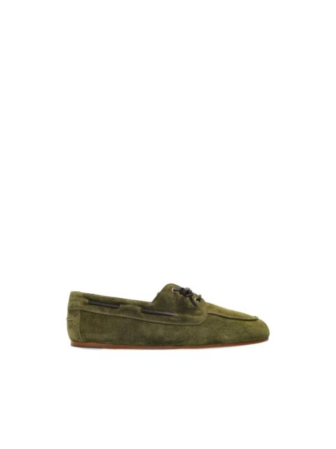 DSQUARED2 D2 lace-up fastening suede boat shoes