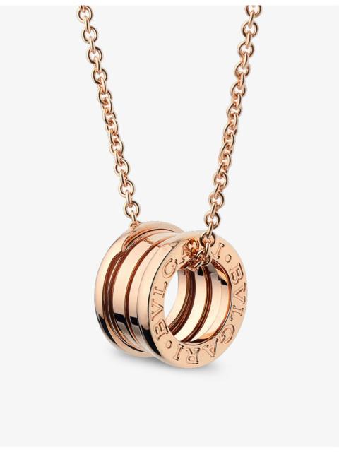 BVLGARI B.zero1 two-band 18ct rose-gold pendant necklace