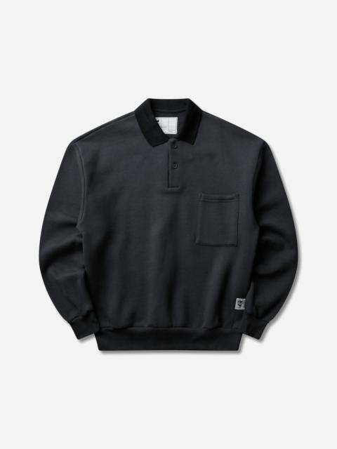 GR10K Men's 30001 Replicated Polo Sweatshirt Phantom Black