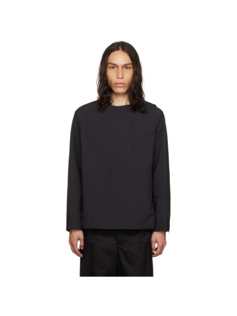 sacai Black Matte Reversible Sweatshirt