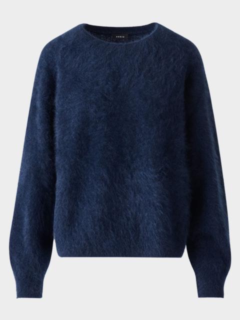 AKRIS Brushed Cashmere Crewneck Sweater