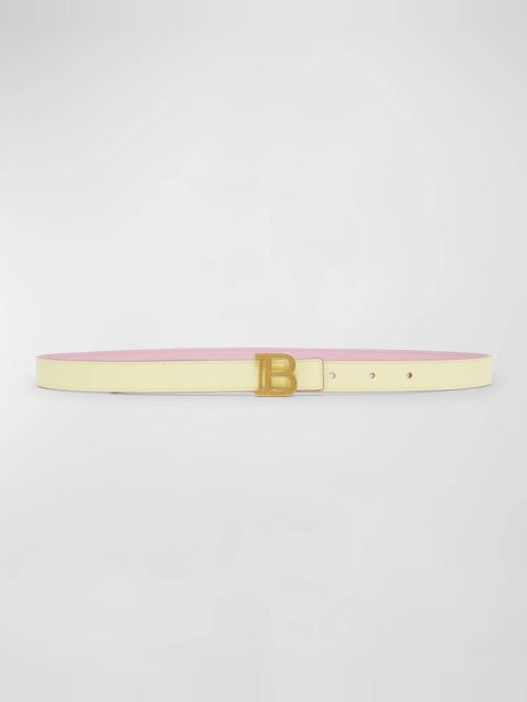 Balmain B-Monogram Reversible Leather Belt