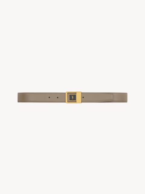 SAINT LAURENT LA 66 BUCKLE BELT IN LACQUERED LEATHER