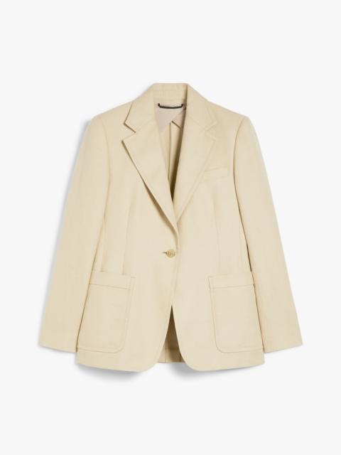 WEEKEND Max Mara GALLI Cotton and linen single-breasted blazer