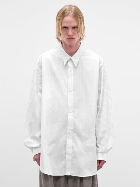 HED MAYNER White Striped Cotton Button-Up Shirt
