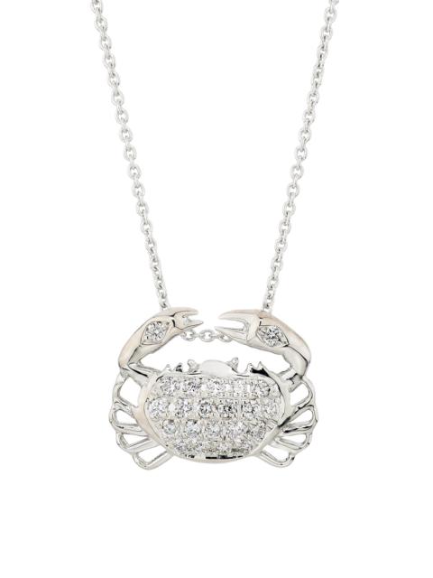 ROBERTO COIN Women's Tiny Treasures Crab 18K White Gold, Ruby & 0.19 TCW Diamond Necklace - White Gold