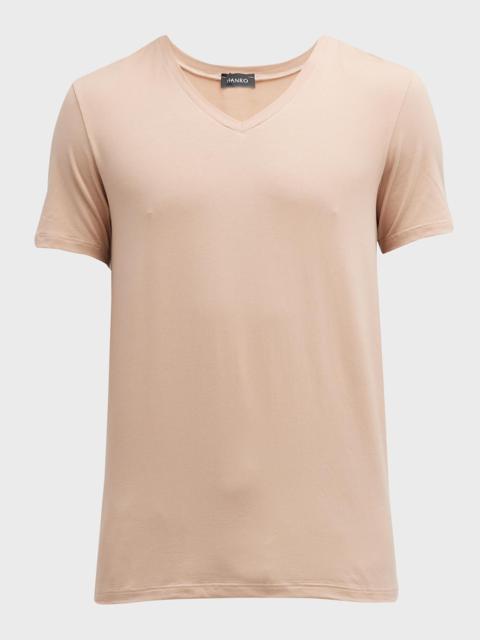 HANRO Cotton Superior V-Neck T-Shirt
