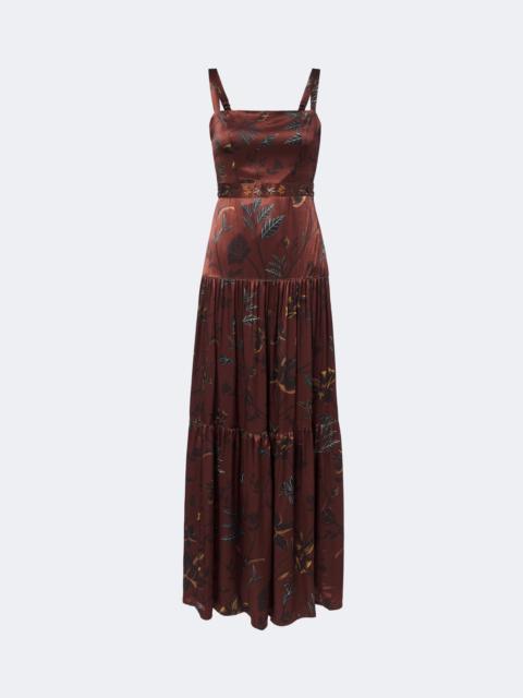 Agua by Agua Bendita Lima printed satin maxi dress